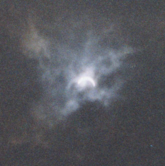 A photo of a partial lunar eclipse